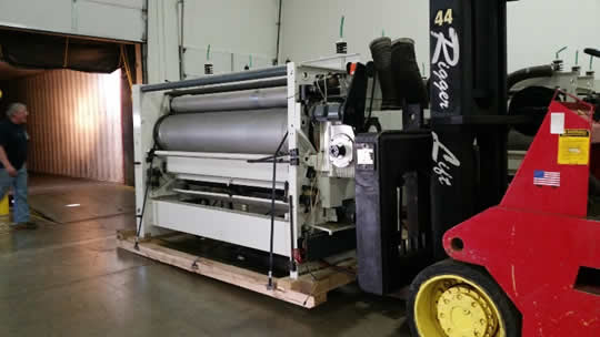 TRANSPORTE de Máquina Impresora Flexográfica BOBST desde EEUU a Rumanía